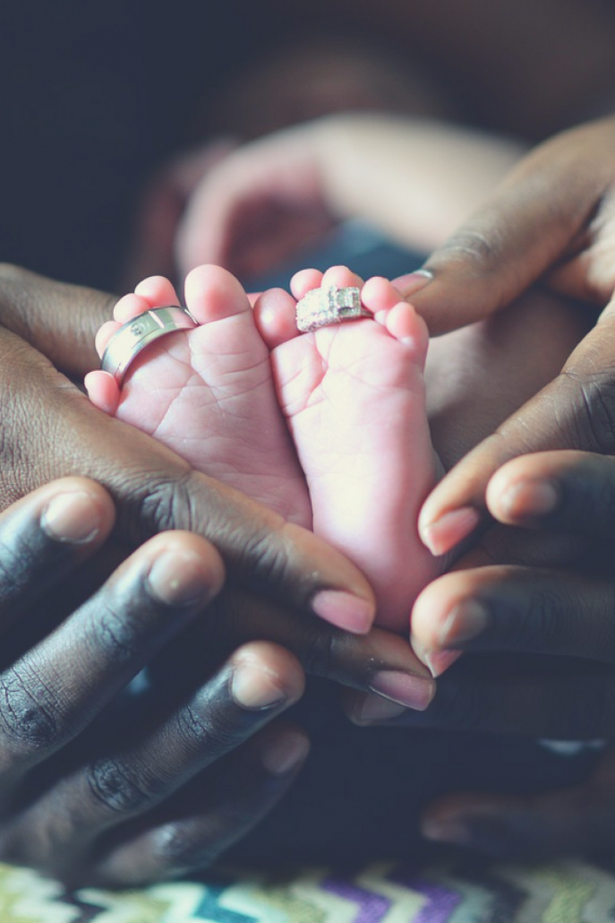 Couple with new baby in Tampa